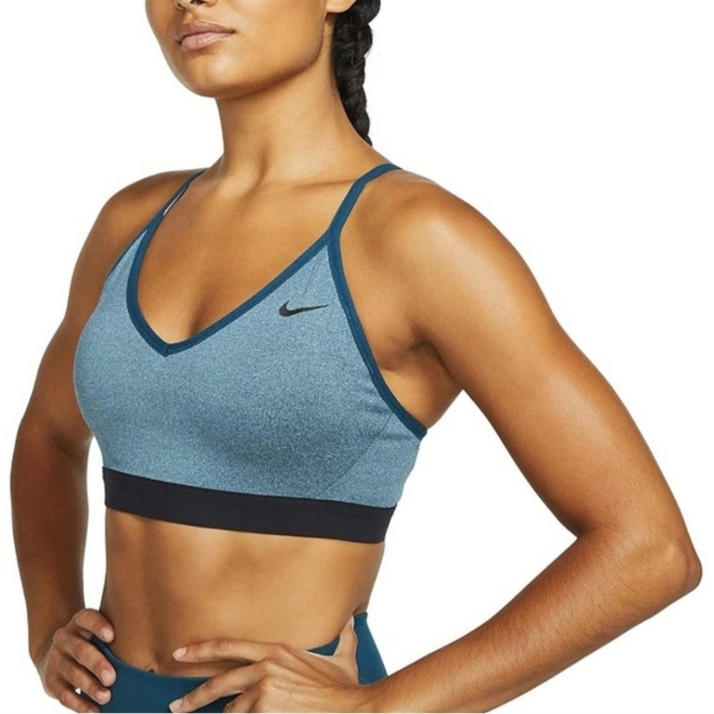NIKE Indy Dri Fit Sports Bra Padded Teal ** Large **  EUC!!